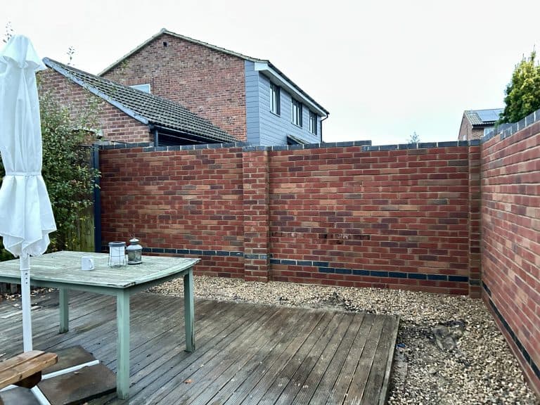 brickwall completed - da vinci builders